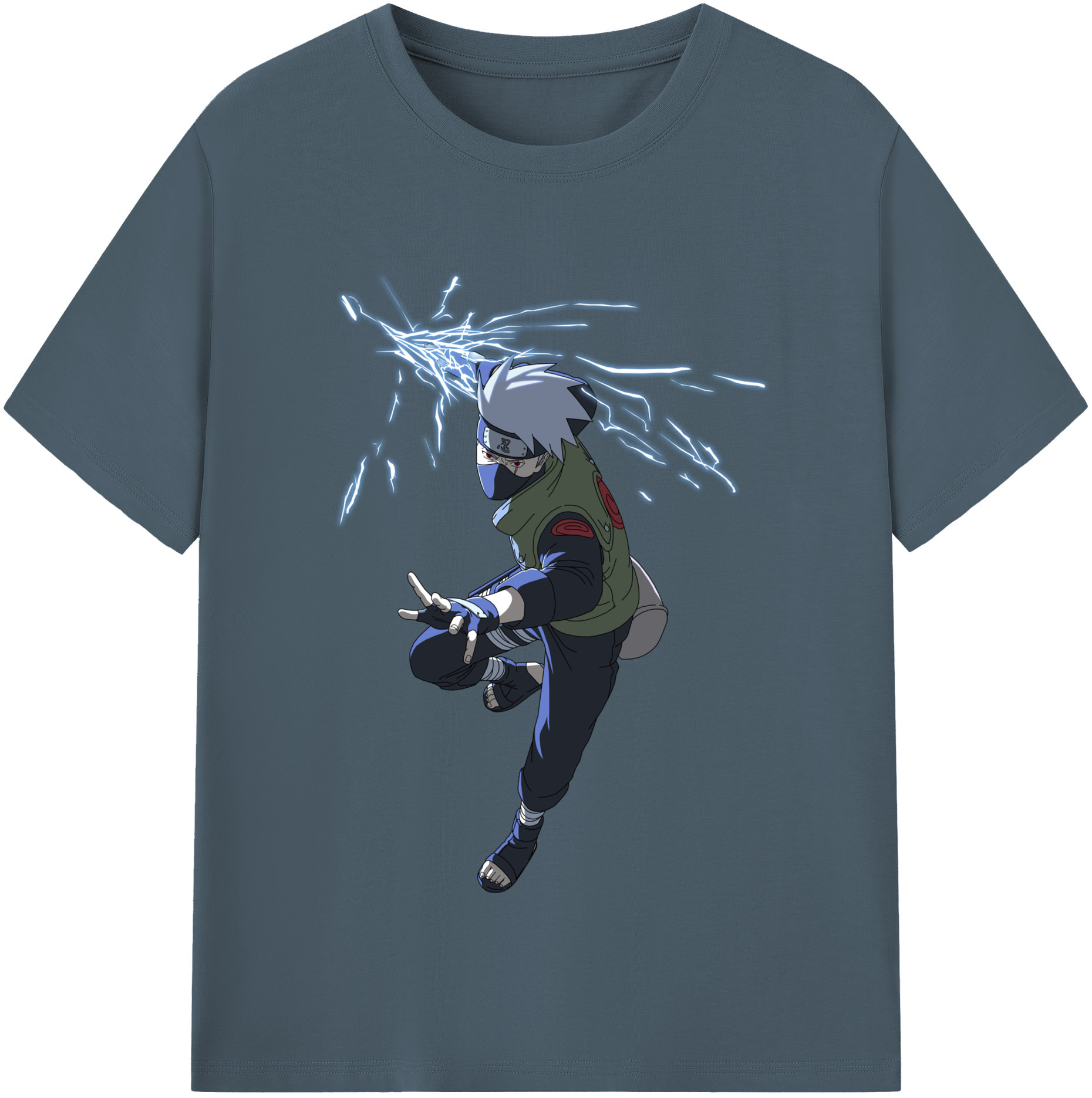（画像用） NARUTO -ナルト- はたけ カカシ Hatake Kakashi 綿100％半袖Tシャツ（フロントプリント）